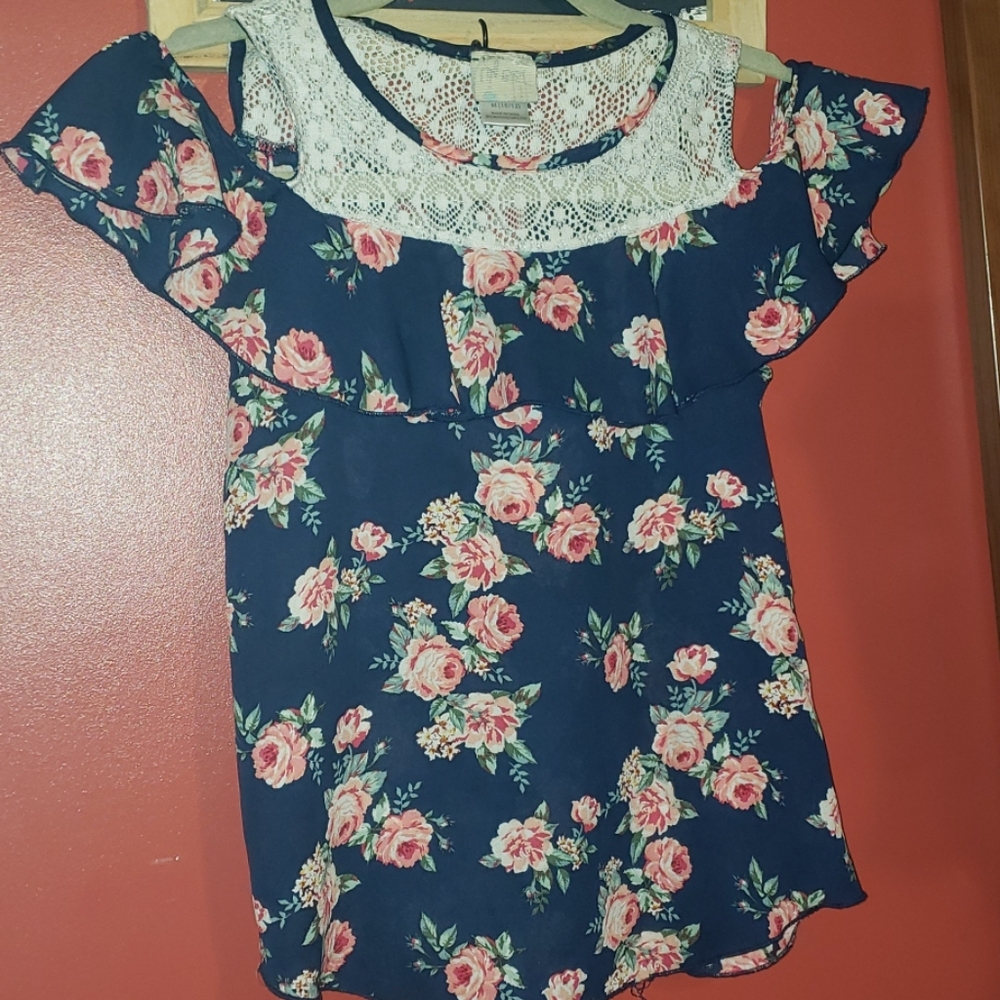 Girls floral blouse